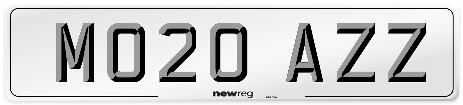 MO20 AZZ Number Plate from New Reg